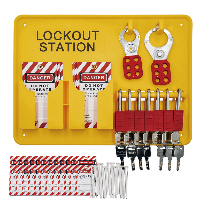 7-lock Lockout Board Station 7002