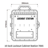 10-lock Lockout Cabinet Station 7064
