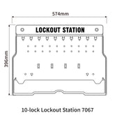 10-lock Lockout Station 7068