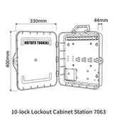 10-lock Lockout Cabinet Station 7063
