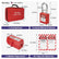 Electrical Lockout Tagout Kit, 3 Keyed Different Safety Padlocks Professional LOTO Kit with 3 Keyed-Different Locks, Group Hasps, Tags and Accessories for Electrical Maintenance Safety