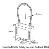 Insulated Cable Safety Lockout Padlock 1004