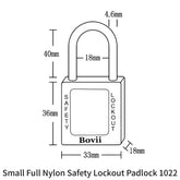 Small Full Nylon Safety Lockout Padlock 1022