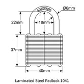 Laminated Steel Padlock 1041
