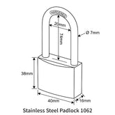 Stainless Steel Padlock 1062