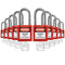 10 Pack Red Keyed Alike Lockout Tagout Padlocks, Loto Locks Anti-Corrosion Cylinder Safety locks, 1 Key Each, Nylon Body, Key-Retaining Design, Stainless Steel Shackle, EN/FR/ES Labels