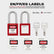 10 Pack Red Keyed Alike Lockout Tagout Padlocks, Loto Locks Anti-Corrosion Cylinder Safety locks, 1 Key Each, Nylon Body, Key-Retaining Design, Stainless Steel Shackle, EN/FR/ES Labels