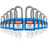 10 Pack Red Keyed Alike Lockout Tagout Padlocks, Loto Locks Anti-Corrosion Cylinder Safety locks, 1 Key Each, Nylon Body, Key-Retaining Design, Stainless Steel Shackle, EN/FR/ES Labels