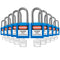 10 Pack Red Keyed Alike Lockout Tagout Padlocks, Loto Locks Anti-Corrosion Cylinder Safety locks, 1 Key Each, Nylon Body, Key-Retaining Design, Stainless Steel Shackle, EN/FR/ES Labels