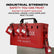 10 Pack Red Keyed Alike Lockout Tagout Padlocks, Loto Locks Anti-Corrosion Cylinder Safety locks, 1 Key Each, Nylon Body, Key-Retaining Design, Stainless Steel Shackle, EN/FR/ES Labels
