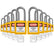 10 Pack Red Keyed Alike Lockout Tagout Padlocks, Loto Locks Anti-Corrosion Cylinder Safety locks, 1 Key Each, Nylon Body, Key-Retaining Design, Stainless Steel Shackle, EN/FR/ES Labels