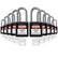 10 Pack Red Keyed Alike Lockout Tagout Padlocks, Loto Locks Anti-Corrosion Cylinder Safety locks, 1 Key Each, Nylon Body, Key-Retaining Design, Stainless Steel Shackle, EN/FR/ES Labels