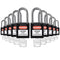 10 Pack Red Keyed Alike Lockout Tagout Padlocks, Loto Locks Anti-Corrosion Cylinder Safety locks, 1 Key Each, Nylon Body, Key-Retaining Design, Stainless Steel Shackle, EN/FR/ES Labels