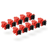 Tie Bar Electrical Circuit Breaker Lockout Device, 10 Pack Glass-Filled Nylon Breaker Lock with Tool-Free Thumbscrew, for Single & Multi-Pole Breakers, 7 mm Padlock