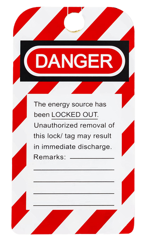 Safety lockout tag sample 6