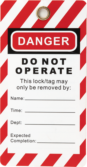 Safety lockout tag sample 1
