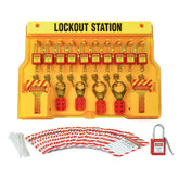 Lockout Tagout Station with 11 Safety Padlocks, 4 Hasps, 40 Lockout Tags, 40 Nylon Ties, Lock Out Tag Out Kit Board for OSHA Compliance, 7062
