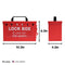 Lockout Tagout Group Lock Box, 12 Locking Holes, Loto Box Red Steel Construction With Hinged Cover, Locking Clasp, Key Drop Slot For Portable Group Energy Control During Maintenance