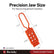 Nylon Hasp Lockout Tagout Hasps, 6 Pack, 6 Holes, Non Conductive 7.4 Inch One-Piece Design Holds Up to 6 Personal Padlocks for Group Maintenance on Switches, Valves and Plug Lockouts