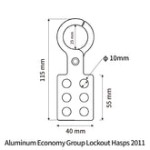 Aluminum Economy Group Lockout Hasps 2011