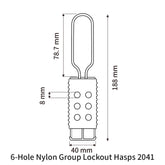6-Hole Nylon Group Lockout Hasps 2041