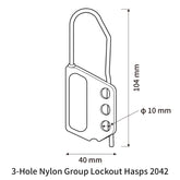 3-Hole Nylon Group Lockout Hasps 2042