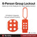 Nylon Hasp Lockout Tagout Hasps, 6 Pack, 6 Holes, Non Conductive 7.4 Inch One-Piece Design Holds Up to 6 Personal Padlocks for Group Maintenance on Switches, Valves and Plug Lockouts