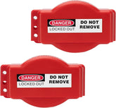 Gate Valve Lockout Adjustable, 1 to 6-1/2 in Handles, Loto, 2 Pack Flexible Design Supports Mixed Valve Sizes For OS&Y And Rising-Stem Valves, Non-Conductive ABS Industrial Secure LOTO Device