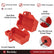 BOVIISKY Ball Valve Lockout, 1/2 to 2-1/2", 1 Pack with Safety Padlock Adjustable Red ABS device with double-row lock holes, tool-free water shutoff valves and irrigation lines, 2 keys different