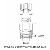 Universal Butterfly Valve Lockout 3034