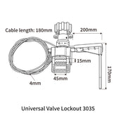 Universal Valve Lockout With Blocking Arms and Cable 3035