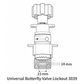 Universal Butterfly Valve Lockout 3039