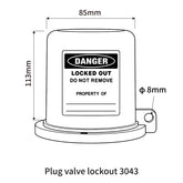 Plug valve lockout 3043
