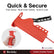 Adjustable Cable Lockout, 8 ft Steel Cable, 4 Lock Points, 6 Pack Nylon Body and Vinyl Coated Steel Cable for Group Handheld Lockout Tagout of Valves, Breakers and Energy Isolation Points