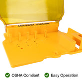 Lockout Tagout Station, Loto Station for 8 Safety Padlocks, Lockout and tagout Station with 1 Padlock and no Other Loto Products, Wall Mounted Lockout and tagout kit with Cover for Storage