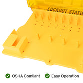 Lockout Tagout Station, Loto Station for 10 Safety Padlocks, Lockout and tagout Station with 1 Padlock and no Other Equipment, Wall Mounted Lockout and tagout kit with Cover for Storage