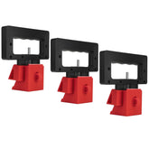 Clamp-On Circuit Breaker Lockout Extra Large, 3 Pack, 480/600V Electrical Breaker Lock for Up To 2-3/4 In Wide and 1 In Thick; Non-Conductive Body, Removable Cleat, Tool-Free Installation