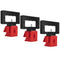 Clamp-On Circuit Breaker Lockout Extra Large, 3 Pack, 480/600V Electrical Breaker Lock for Up To 2-3/4 In Wide and 1 In Thick; Non-Conductive Body, Removable Cleat, Tool-Free Installation