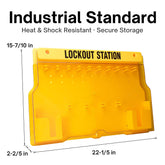 Lockout Tagout Station with 11 Safety Padlocks, 4 Hasps, 40 Lockout Tags, 40 Nylon Ties, Lock Out Tag Out Kit Board for OSHA Compliance, 7062