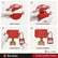 Water Spigot Lock, Faucet Lock for Hose Bib Valve, 2 Set Fits 1–3-3/20 in Dia valve handles, Gate Valve Lockout, Propane Tank, Water Valve and Outdoor Secure Lock, Red