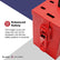 Lockout Tagout Group Lock Box, 12 Locking Holes, Loto Box Red Steel Construction With Hinged Cover, Locking Clasp, Key Drop Slot For Portable Group Energy Control During Maintenance