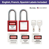 Lockout Tagout Station with 11 Safety Padlocks, 4 Hasps, 40 Lockout Tags, 40 Nylon Ties, Lock Out Tag Out Kit Board for OSHA Compliance, 7062