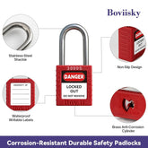 Lockout Tagout Station, Loto Station for 8 Safety Padlocks, Lockout and tagout Station with 1 Padlock and no Other Loto Products, Wall Mounted Lockout and tagout kit with Cover for Storage