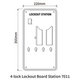 4-lock Lockout Board Station 7011 dimensions
