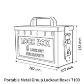 Portable Metal Group Lockout Boxes 7100