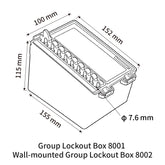 Group Lockout Box 8001 Wall-mounted Group Lockout Box 8002
