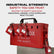 Lockout Tagout Safety Padlocks, 10-Pack, Keyed Different, 2 Keys per Lock