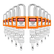 Lockout Tagout Safety Padlocks, 10-Pack, Keyed Different, 2 Keys per Lock