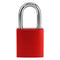 Red aluminum padlock 1071, front view
