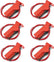 Adjustable Cable Lockout, 8 ft Steel Cable, 4 Lock Points, 6 Pack Nylon Body and Vinyl Coated Steel Cable for Group Handheld Lockout Tagout of Valves, Breakers and Energy Isolation Points
